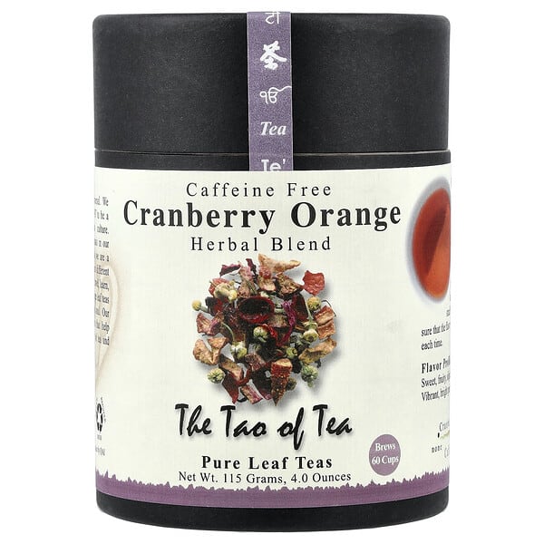 The Tao of Tea, Herbal Tea Blend, клюква Orange, Caffeine Free, 4 oz (114 g)