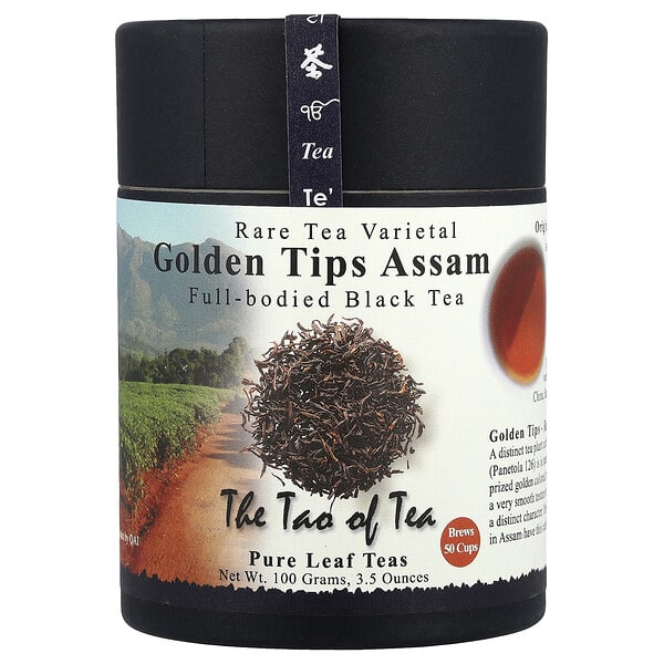 The Tao of Tea, Full-Bodied Black Tea, Golden Tips Assam, 3.5 oz (100 g)