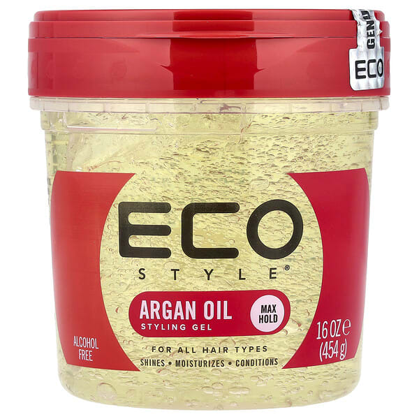 Eco Style, Styling Gel, Max Hold, For All Hair Types, арганы тос, 16 oz (454 g)