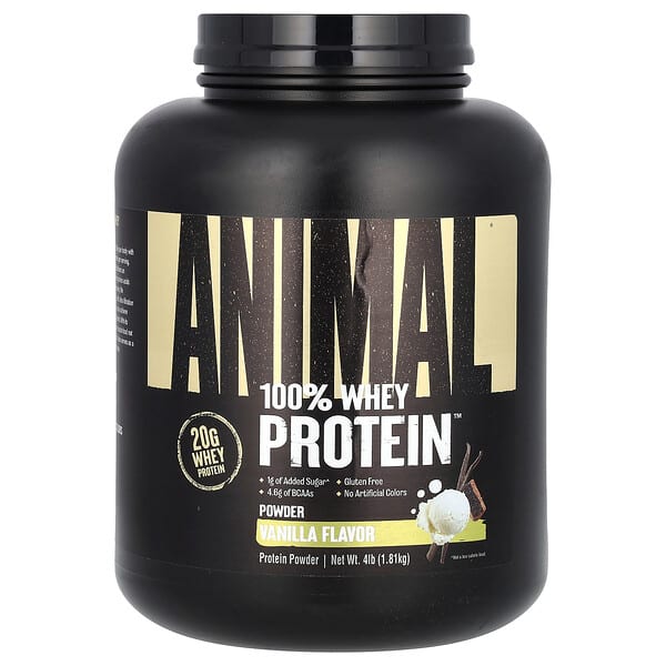 Animal, 100% Whey Protein™ Powder, Classic Vanilla, 4 lb (1.81 kg) (Discontinued Item)