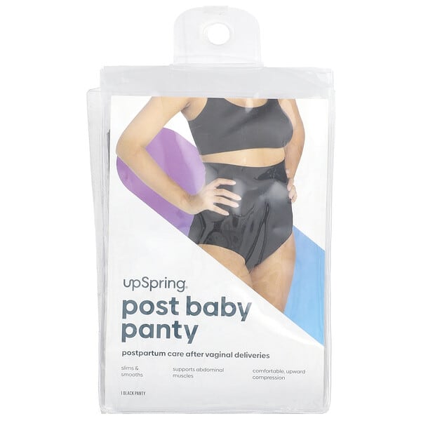 UpSpring, Post Baby Panty, High Waist, 1X/2X, Black, 1 ширхэг
