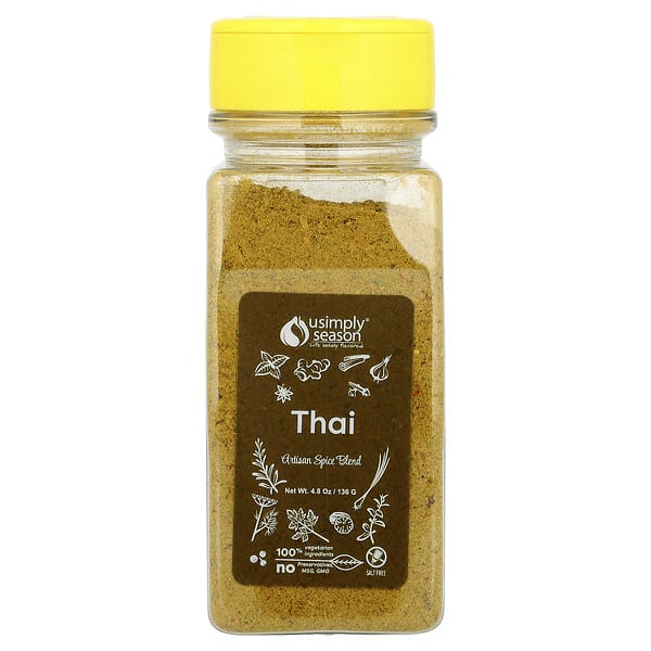 USimplySeason, Artisan Spice Blend, Thai, 4.8 oz (136 g) (Discontinued Item)