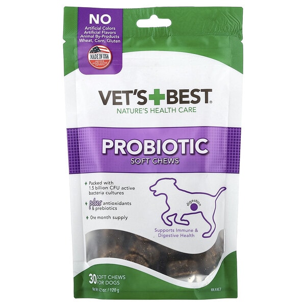 Vet's Best, Probiotic Soft Chews, For Dogs, 30 Soft Chews, 4.2 oz (120 g)