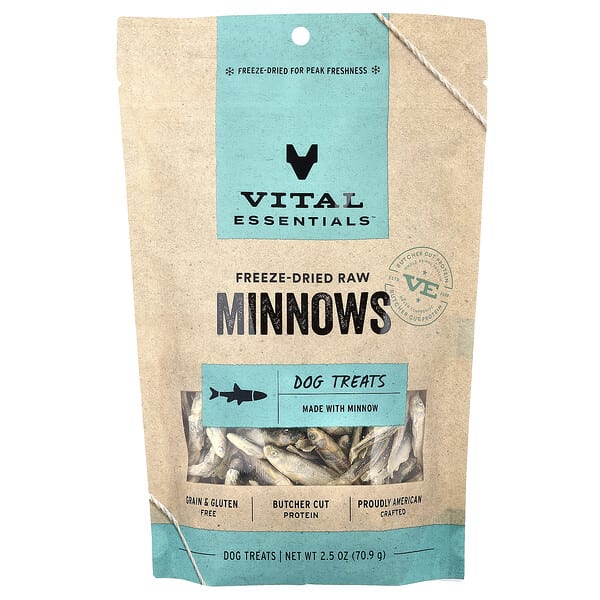 Vital Essentials, Freeze-Dried Raw Dog Treats, Minnows, 2.5 oz (70.9 g)