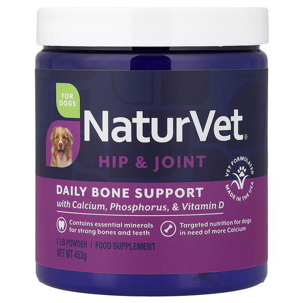 NaturVet, Өдөр тутмын Яс дэмжлэг, Hip & Joint, For Dogs, 1 lb (453 g)