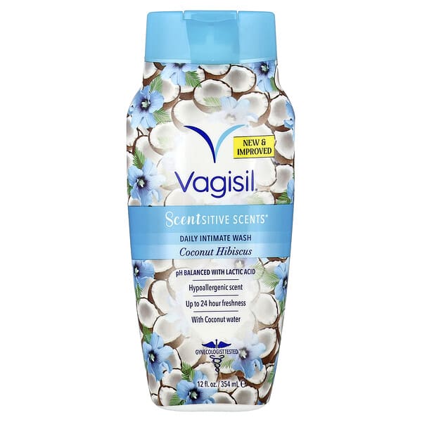 Vagisil, Scentsitive Scents®, Daily Intimate Wash, Coconut Hibiscus, 12 fl oz (354 ml)