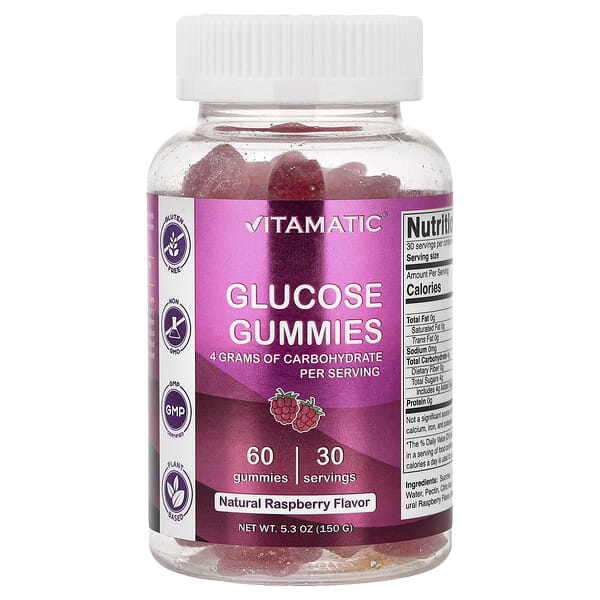 Vitamatic, Glucose чихэр, байгалийн бөөрөлзгөнө, 60 чихэр