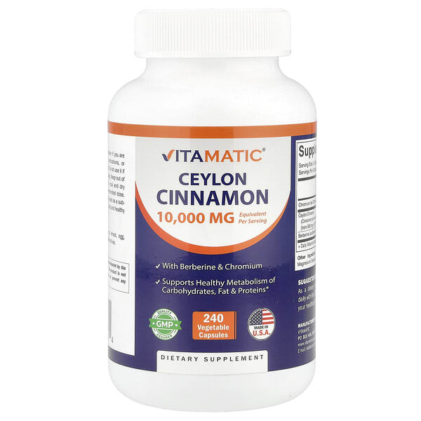 Vitamatic, Ceylon Cinnamon, 240 ширхэг капсул