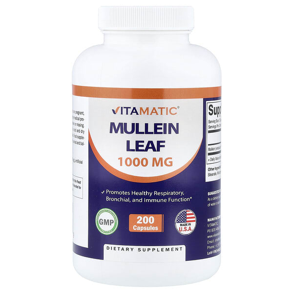 Vitamatic, Mullein навч, 200 капсул (333 мг per капсул)