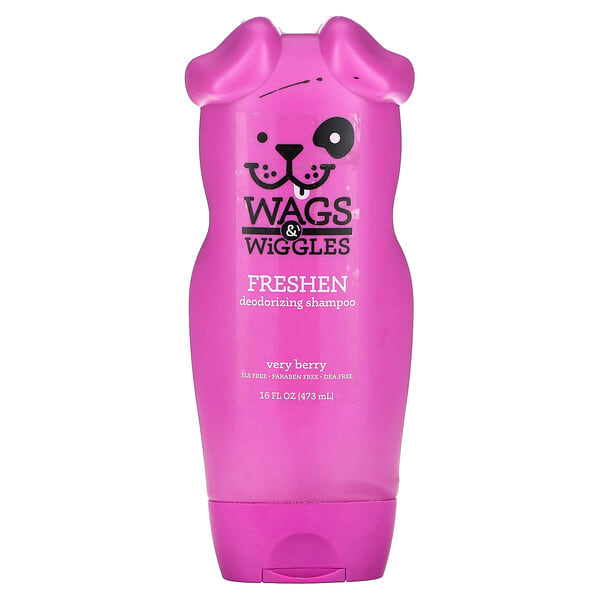 Wags & Wiggles, Freshen Deodorizing Shampoo, Very Berry, 16 fl oz (473 ml) (Discontinued Item)