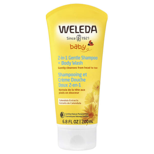Weleda, Нярайн, 2-in-1 Gentle Shampoo + Body Wash, Calendula Extracts, 6.8 fl oz (200 ml)