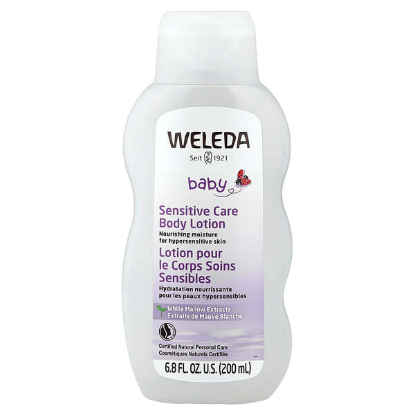 Weleda, Нярайн, Sensitive Care Body Lotion, White Mallow Extracts, 6.8 fl oz (200 ml)