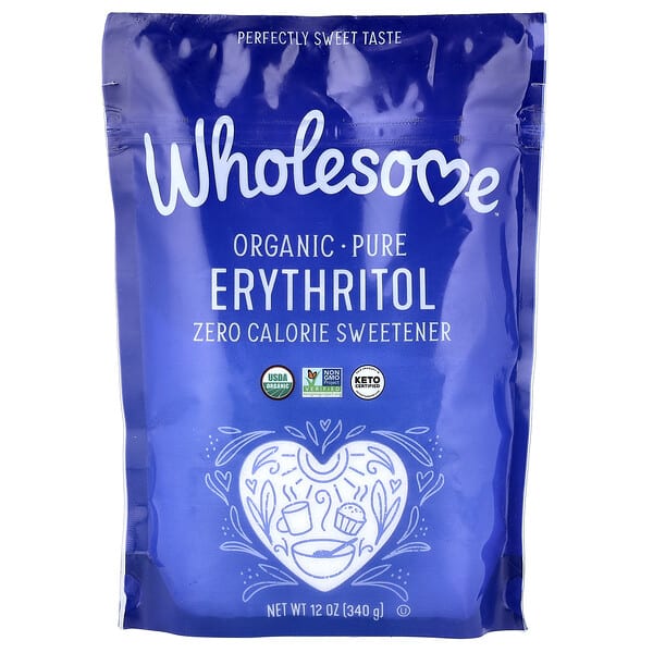 Wholesome Sweeteners, Organic Pure Erythritol, Zero Calorie Sweetener, 12 oz (340 g)