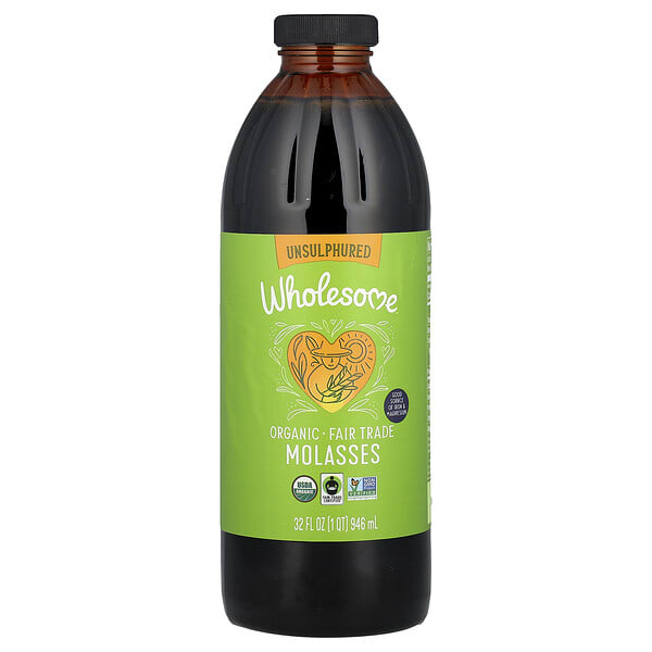 Wholesome Sweeteners, Organic Molasses, Unsulphured, 32 fl oz (946 ml)