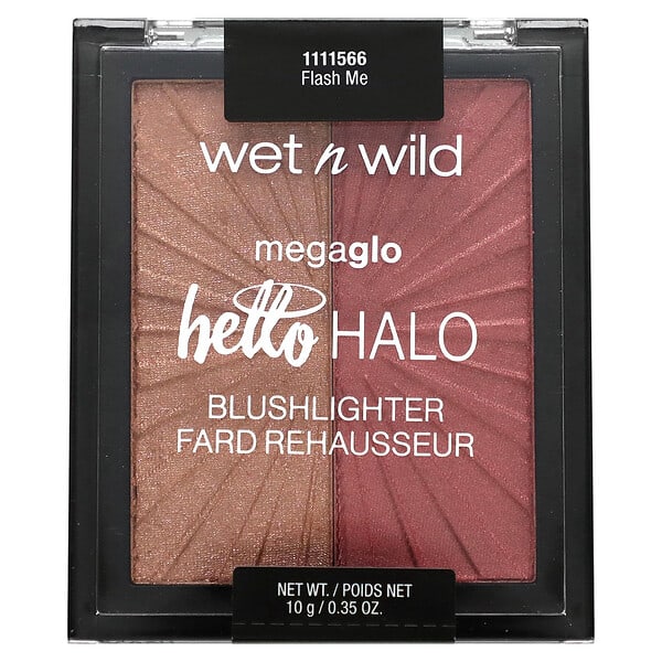 wet n wild, MegaGlo, Hello Halo Blushlighter, 1111566 Flash Me, 0.35 oz (10 g) (Discontinued Item)
