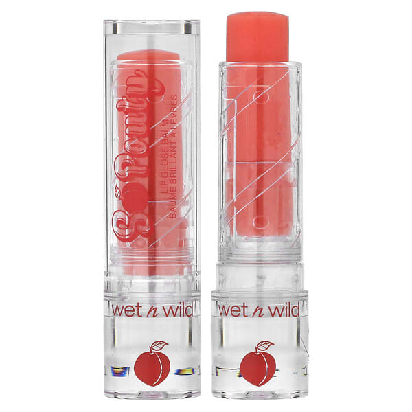 wet n wild, So Pouty, Lip Gloss Balm, 1114496 Peach Bum, 0.14 oz (4.06 g) (Discontinued Item)