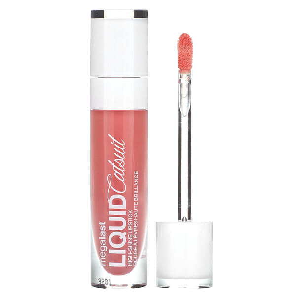 wet n wild, MegaLast, Liquid Catsuit, High-Shine Lipstick, 941B Peach Stole My Look, 0.2 oz (5.7 g) (Discontinued Item)