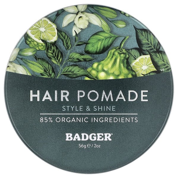 Badger, Hair Pomade, For All Hair, Vanilla & Bergamot, 2 oz (56 g)