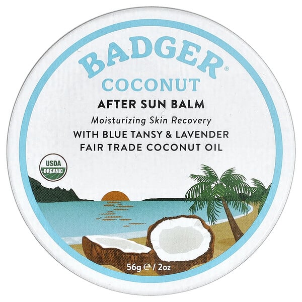 Badger, Coconut After Sun Balm, 2 oz (56 g) (Discontinued Item)