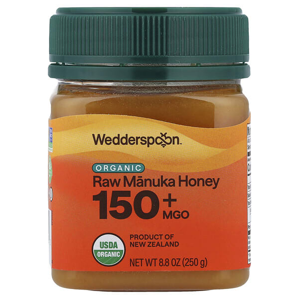 Wedderspoon, Organic Raw Manuka Honey, 150+ MGO, 8.8 oz (250 g)