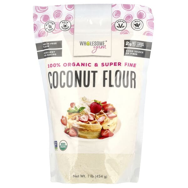 Wholesome Yum, органик Coconut Flour, 1 lb (454 g)