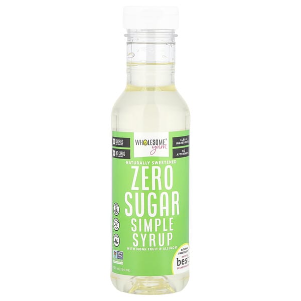 Wholesome Yum, Zero Sugar Simple Syrup With Monk Fruit & Allulose, 12 fl oz (354 ml)