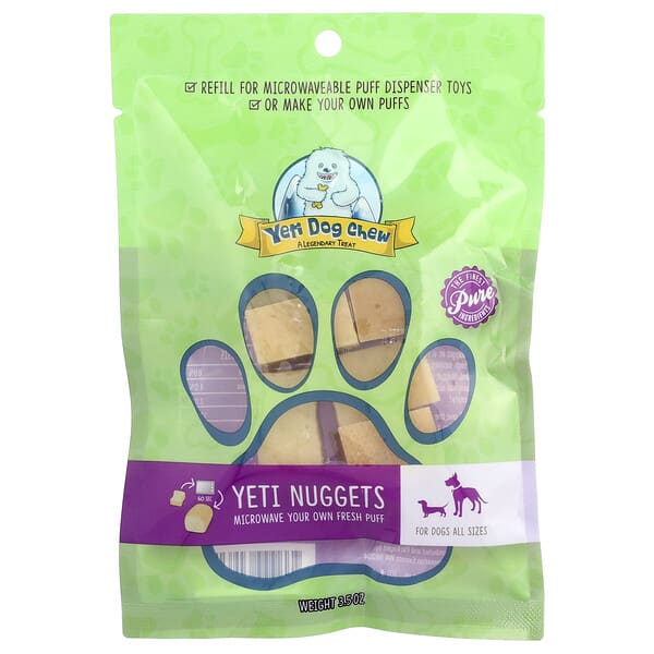 Yeti Dog Chew, Yeti Nuggets, Refill, For Dogs, All Sizes, 3.5 унц