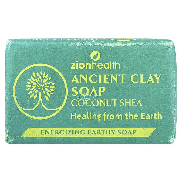 Zion Health, Ancient Clay Bar Soap, Coconut Shea, 6 oz (170 g)