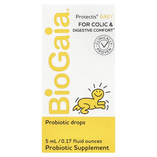 BioGaia‏, Protectis Baby, טיפות פרוביוטיקה לתינוקות, 100 מיליארד CFU‏, 5 מ"ל (0.17 אונקיות נוזל)