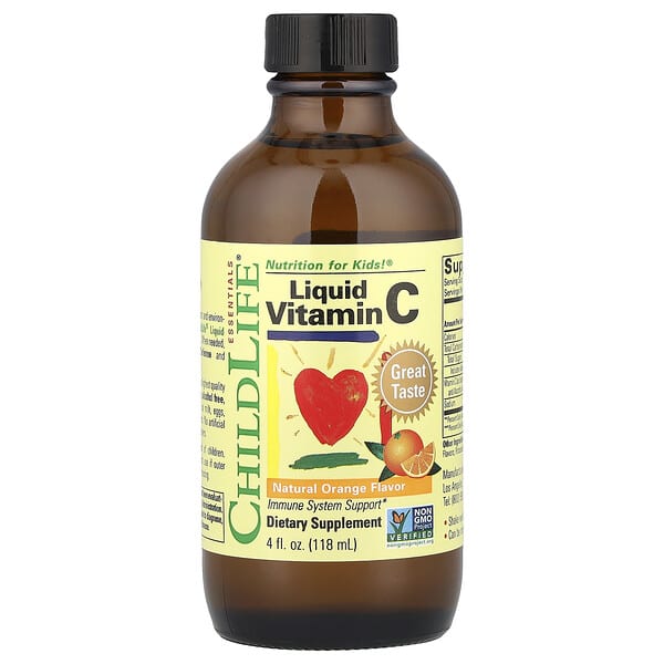 ChildLife Essentials‏, ויטמין C נוזלי, תפוז טבעי, 118 מ"ל (4 אונקיות נוזל)