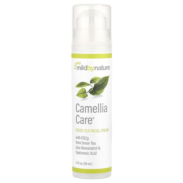 Mild By Nature‏, Camellia Care, קרם פנים עם תה ירוק המכיל EGCG, ‏50 מ"ל (1.7 אונקיות נוזל)