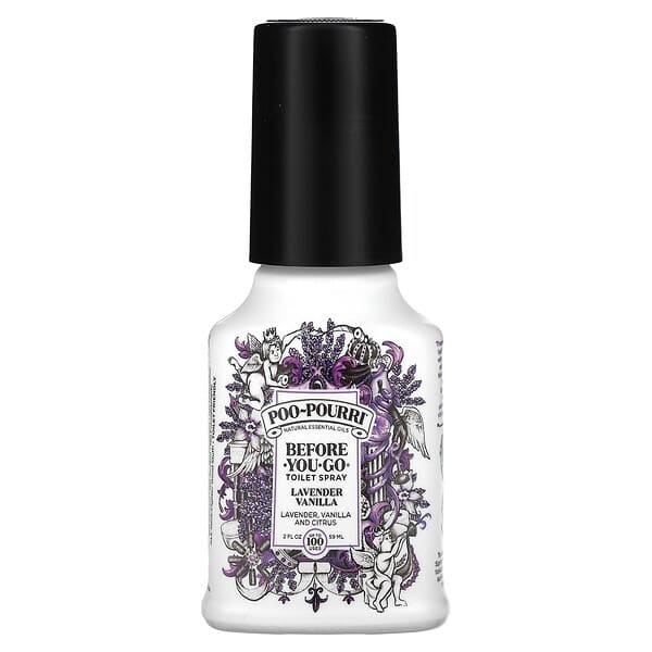Poo-Pourri‏, תרסיס לפני השימוש באסלה, לבנדר וניל, 59 מ"ל (2 אונקיות נוזל)