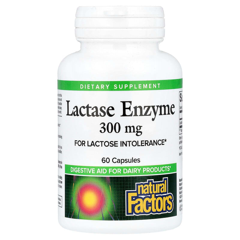 Natural Factors ラクターゼ酵素300mg60粒