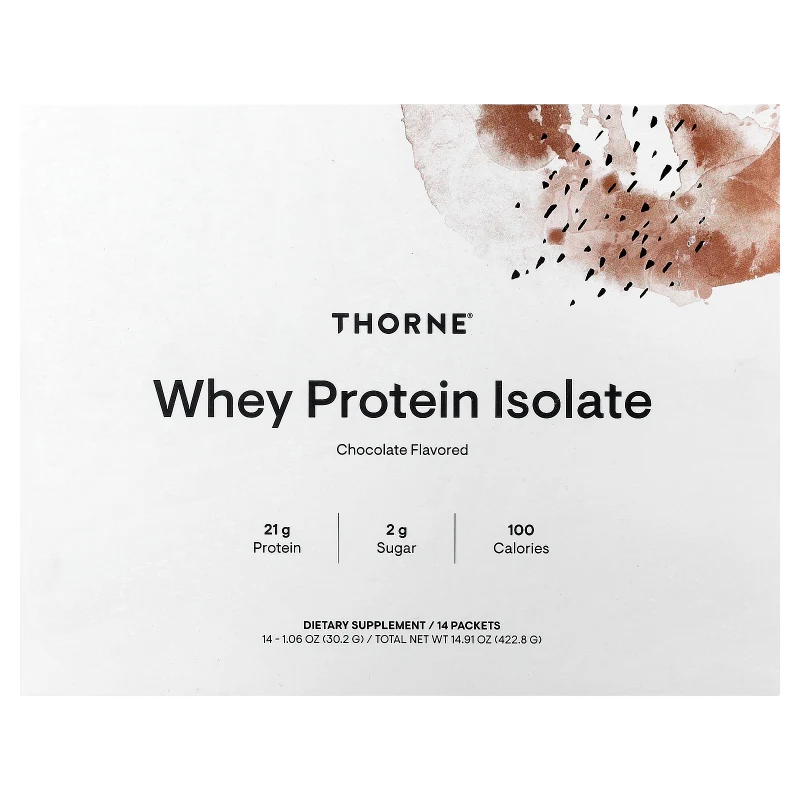 Whey Protein Isolate, Chocolate, 14 Sobres, Thorne