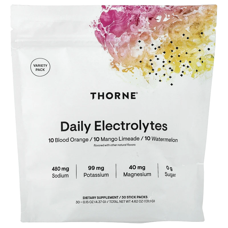 Daily Electrolytes, Variety Pack, 30 Sobres, Thorne