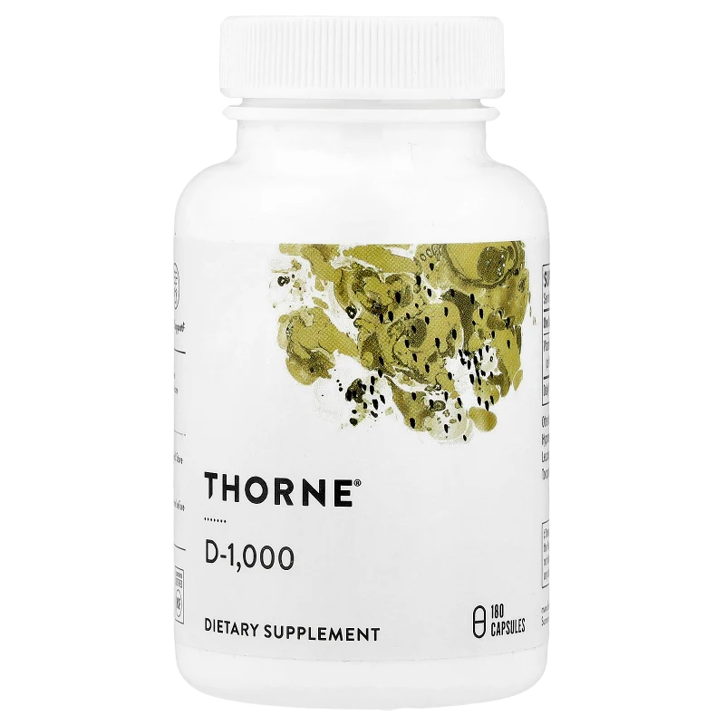 Vitamina D3, 1,000 UI (25 mcg), 180 Cápsulas, Thorne