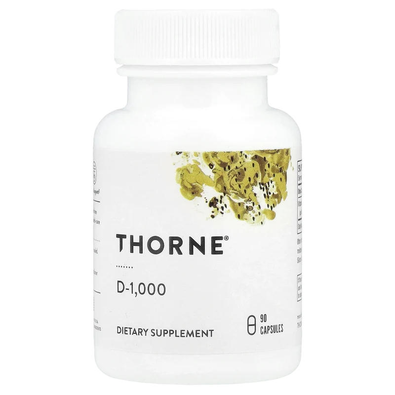Vitamina D3, 1000 UI (25 mcg), 90 Cápsulas, Thorne