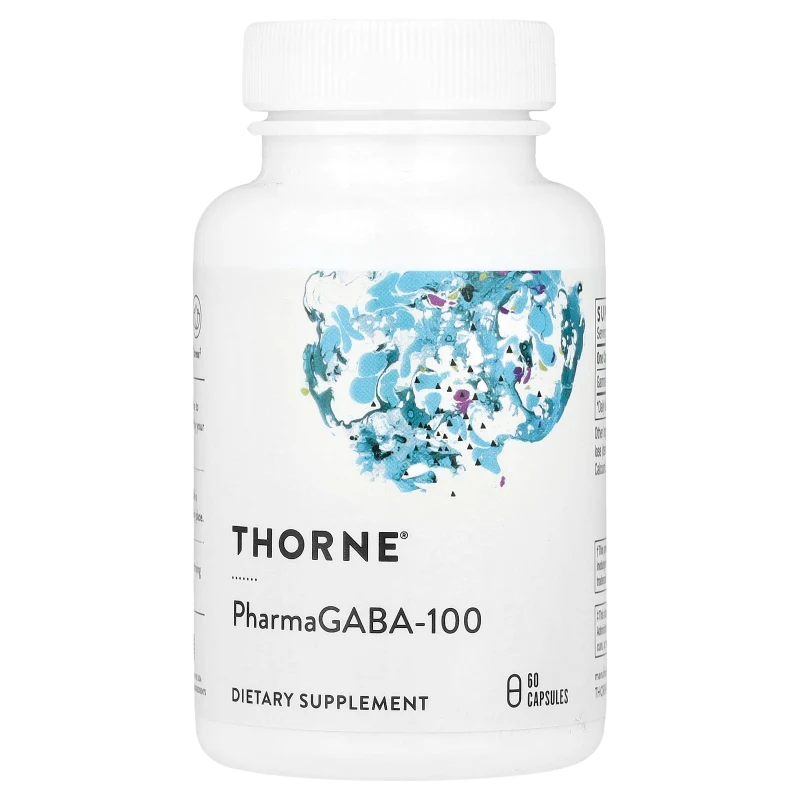 PharmaGABA-100, 100 mg, 60 Cápsulas, Thorne