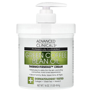 Advanced Clinicals, 生咖啡豆油，Thermo-Firming™ 霜，16 盎司（454 克）