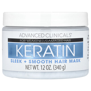 Advanced Clinicals, 角蛋白，柔順 + 光滑髮膜，12 盎司（340 克）
