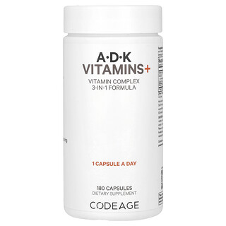Codeage, 維生素，A.D.K 維生素，180 粒膠囊