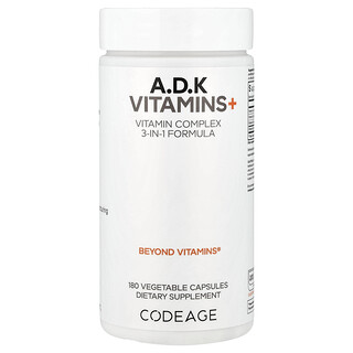 Codeage, 維生素 A、D、K，180 粒素食膠囊