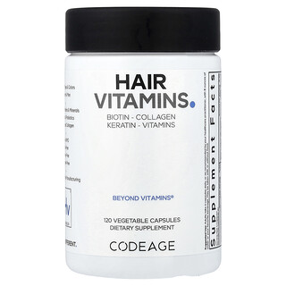 Codeage, 頭髮幫助維生素、120 粒素食膠囊