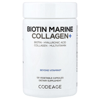 Codeage, 生物維生素海洋膠原蛋白+，120 粒素食膠囊