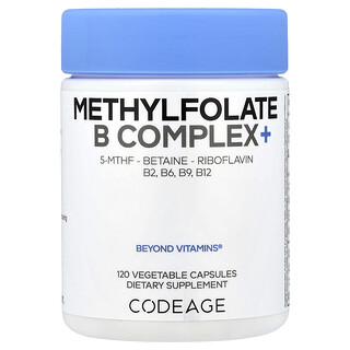 Codeage, 甲基葉酸 B 複合物+ ，120 粒素食膠囊