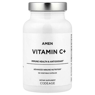 Codeage, Amen，維生素 C+，機體抵抗健康，抗氧，120 粒素食膠囊