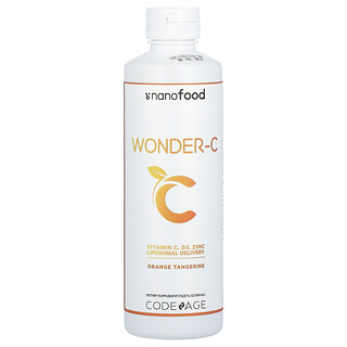 Codeage, Nanofood，Wonder-C，橙和橘子，15.22 液量盎司（450 毫升）