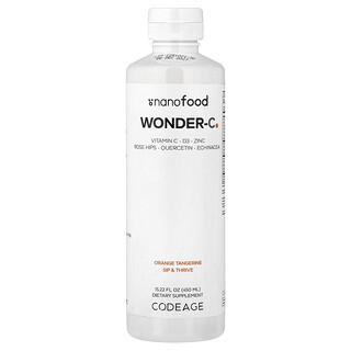 Codeage, Nanofood，Wonder-C，橙和橘子，15.22 液量盎司（450 毫升）