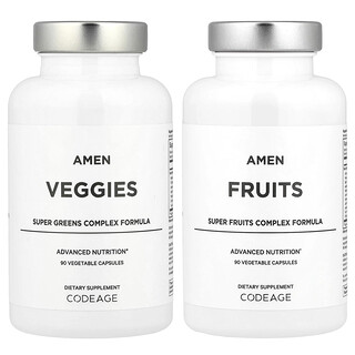 Codeage, Amen，果蔬，2 瓶，每瓶 90 粒素食膠囊