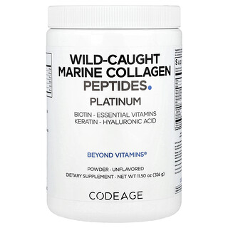 Codeage, 野外捕獲海洋膠原蛋白肽粉，白金款，原味，11.5 盎司（326 克）